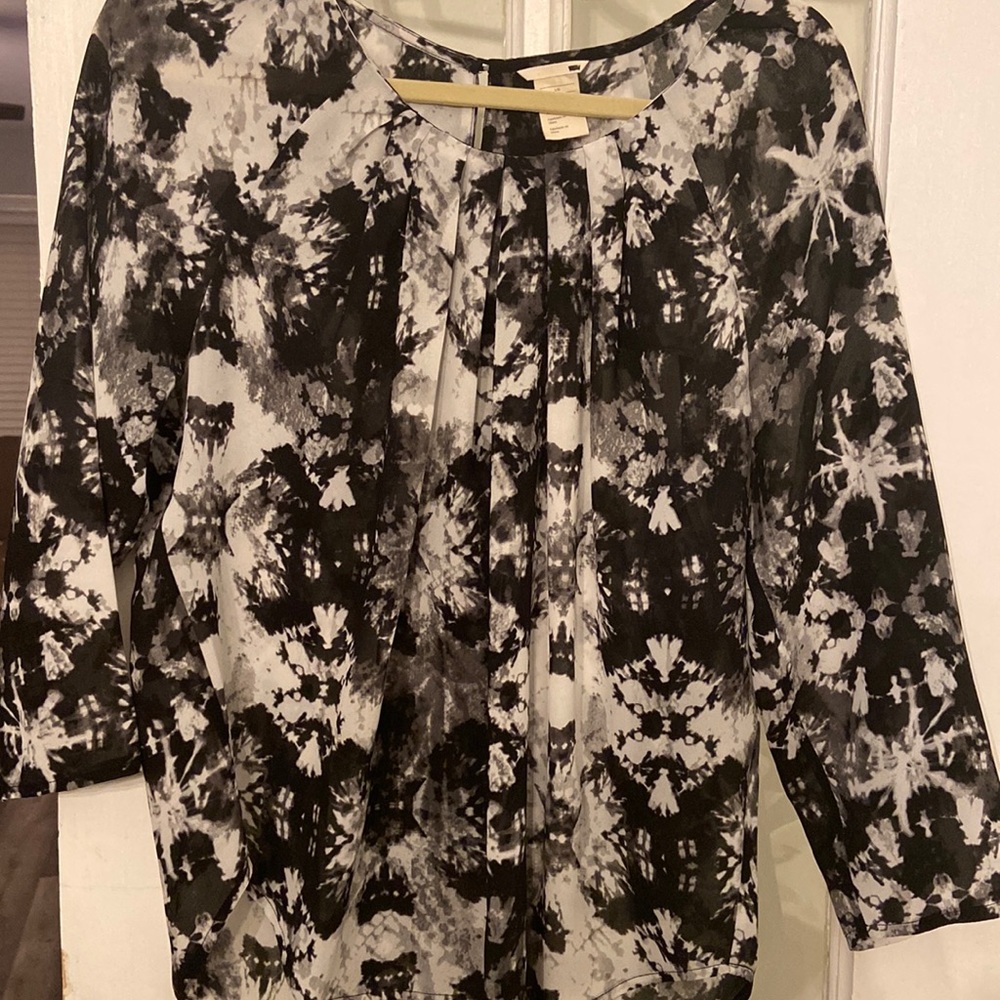 Levi’s Women’s Blouse, black and white, size L
